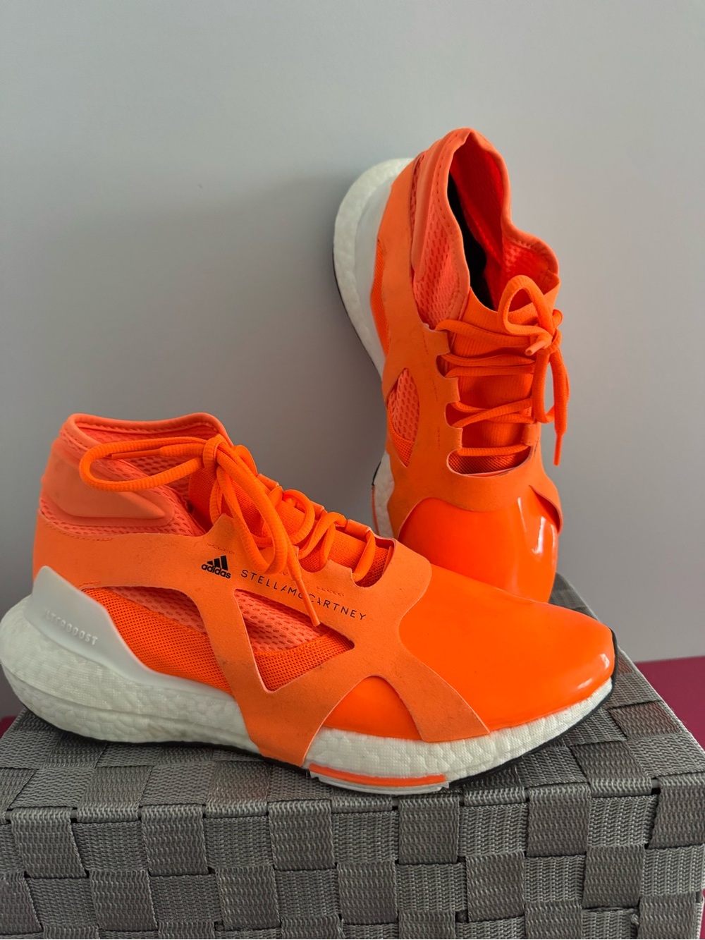 Adidas by Stella McCartney Vibrant Orange Athletic Sneakers
